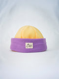 Bonnet lila & jaune