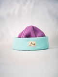 Bonnet bleu clair & lila