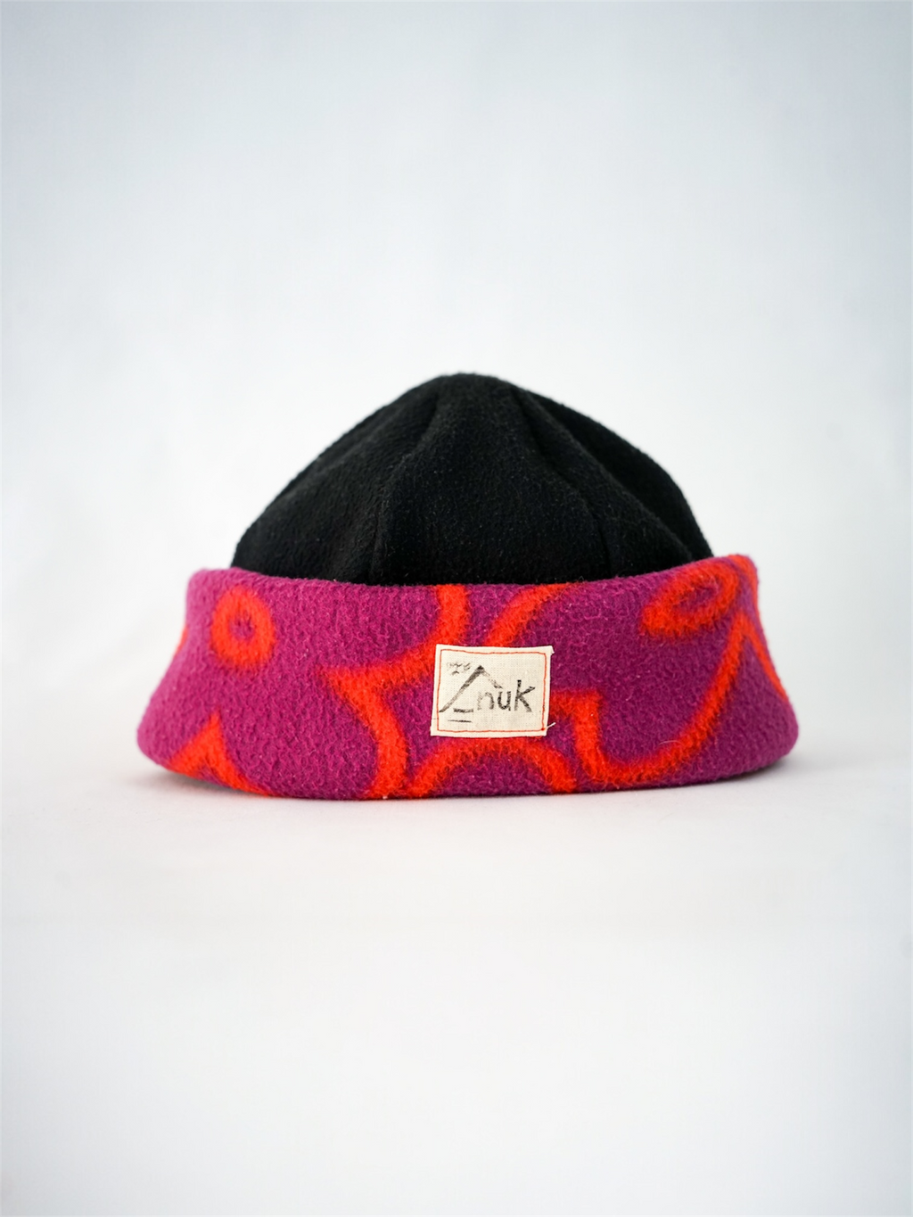 Bonnet motifs orange violet & noir
