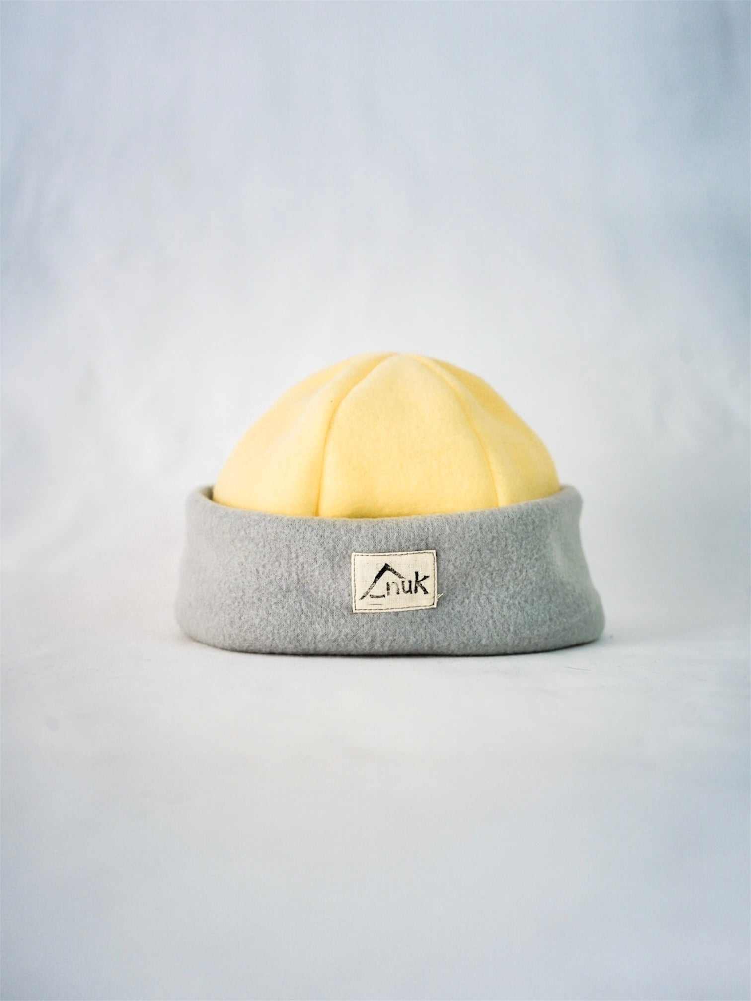 Bonnet gris & jaune