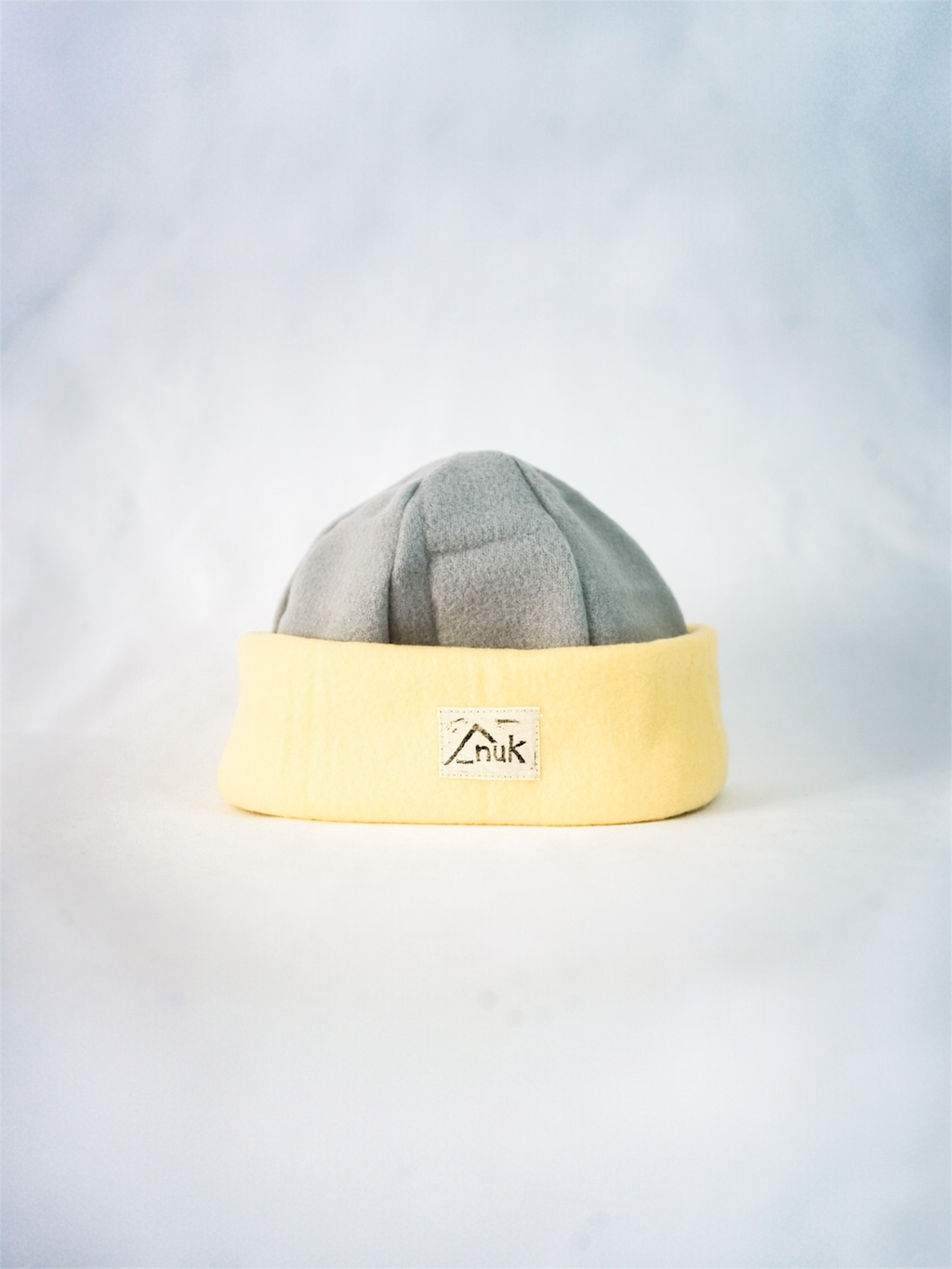 Bonnet jaune & gris