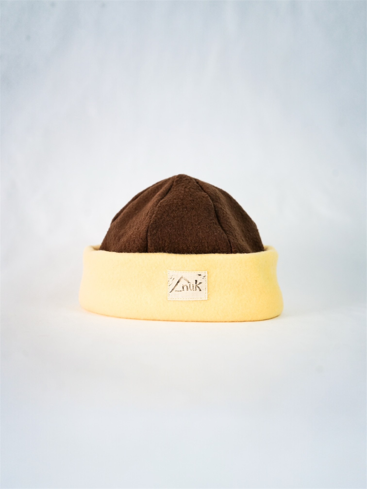Bonnet jaune & marron