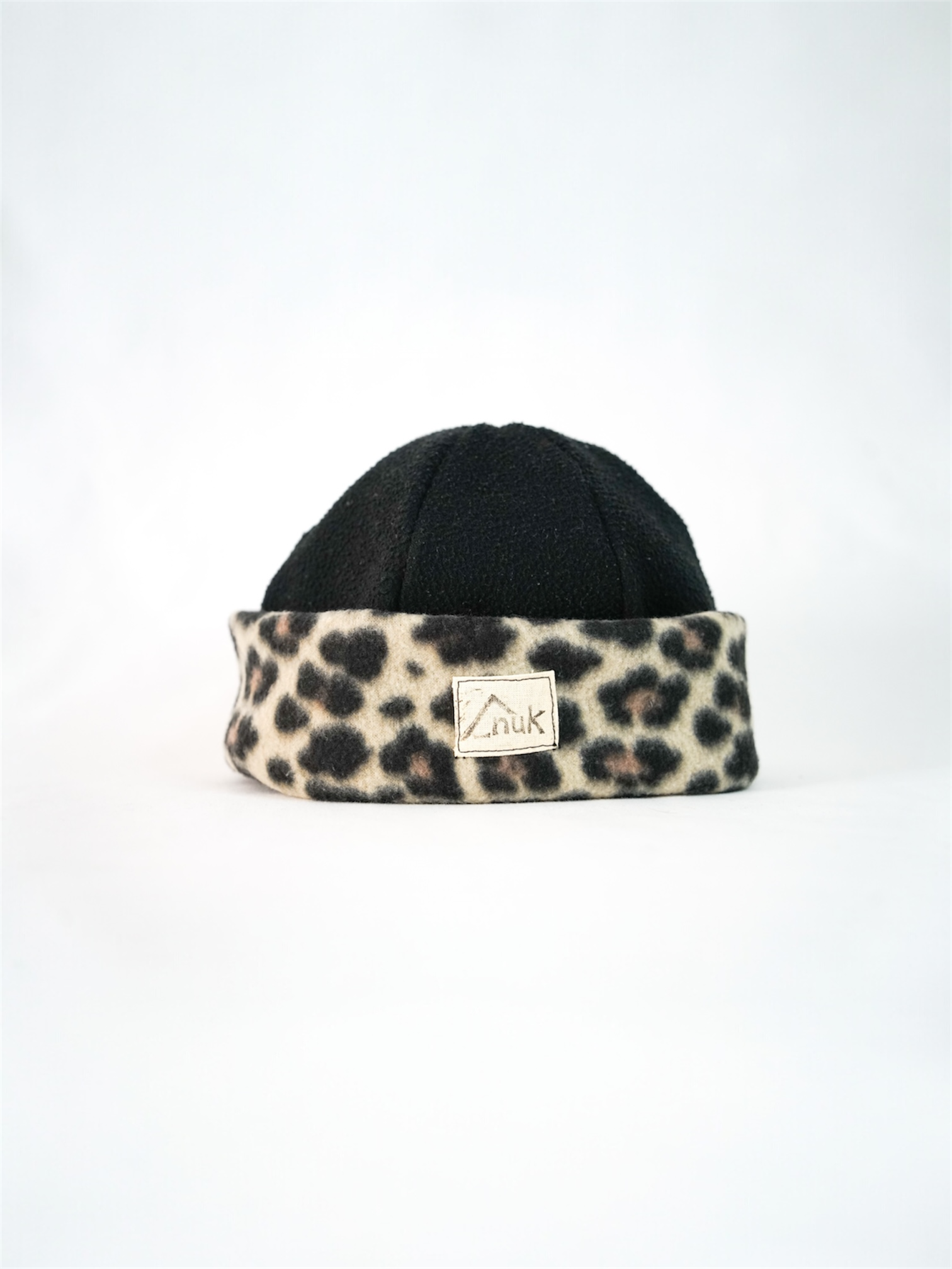 Bonnet léopard beige & noir
