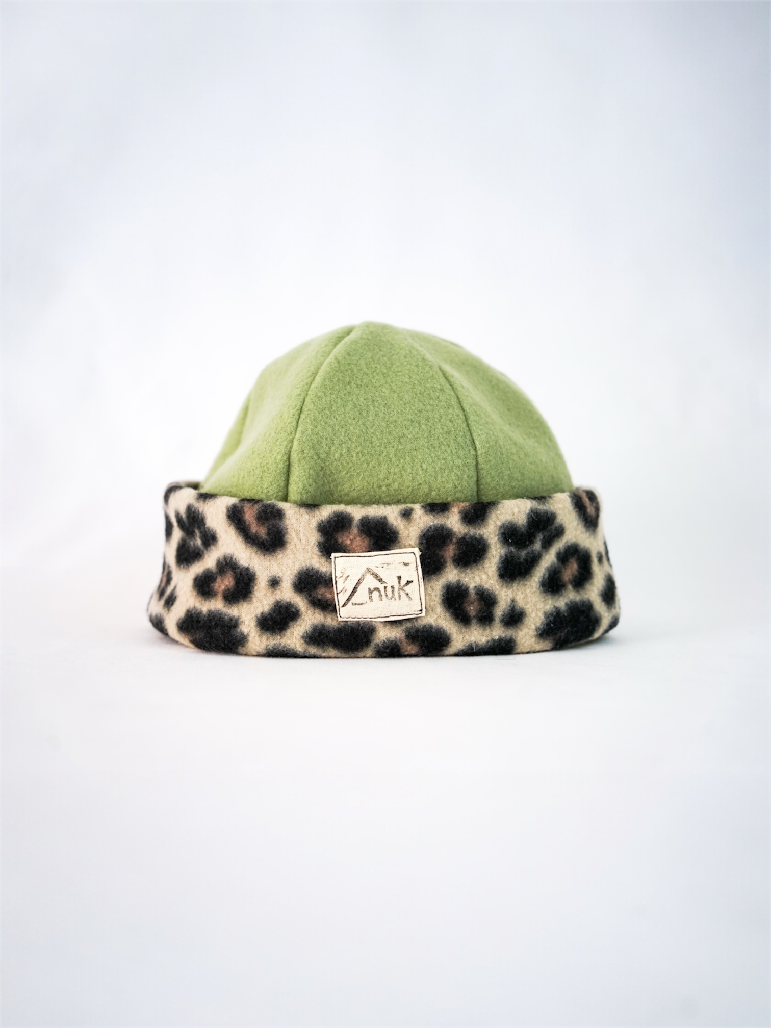 Bonnet léopard beige & kaki