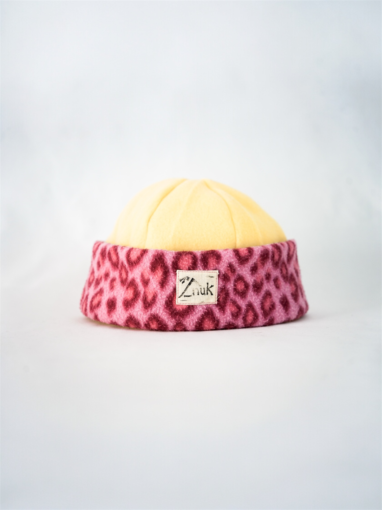 Bonnet léopard rose & jaune