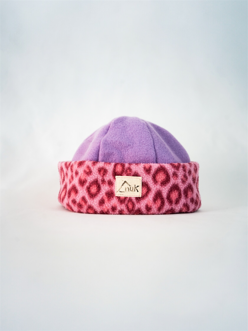 Bonnet léopard rose & lila