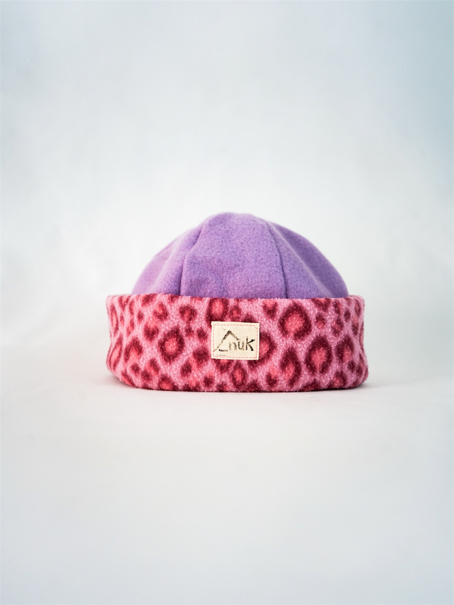 Bonnet léopard rose & lila
