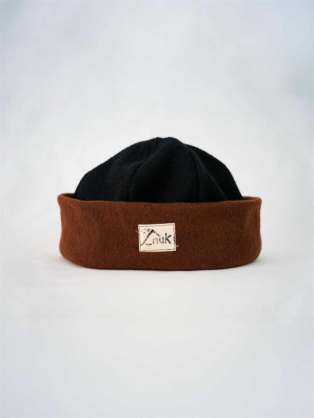 Bonnet marron & noir