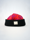 Bonnet noir & motif orange violet