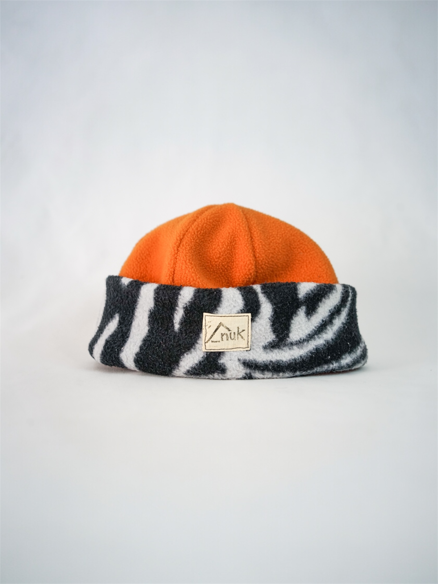 Bonnet zèbre & orange