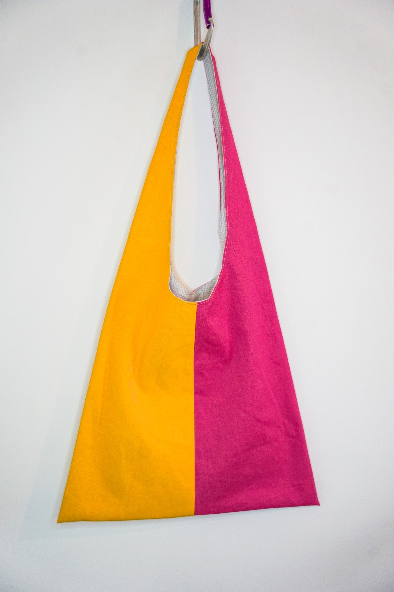 Tote bag rose & jaune n°3 - rideau