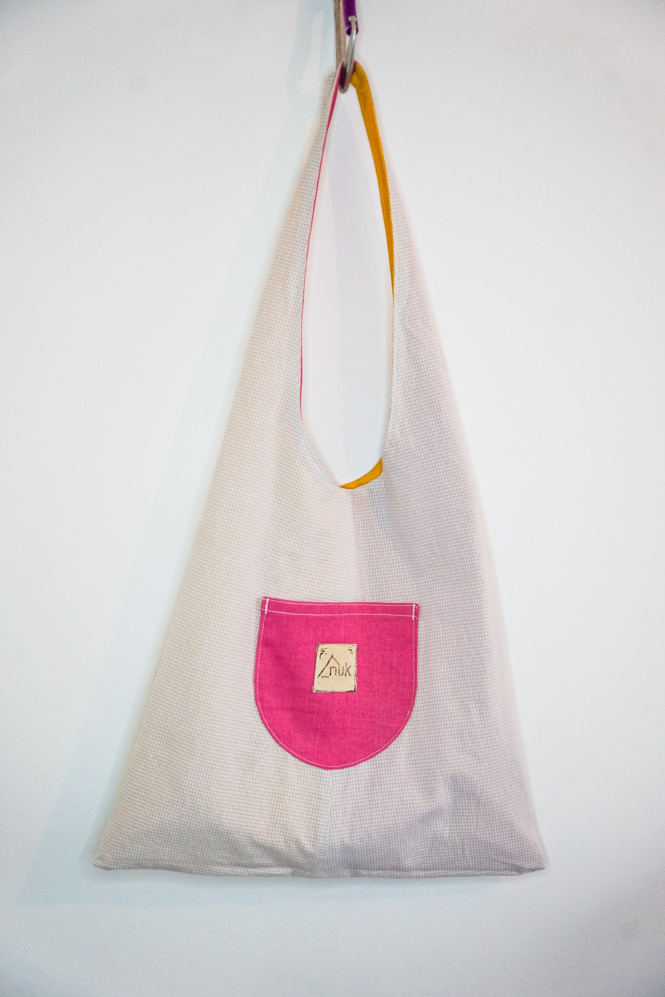 Tote bag rose & jaune n°3 - rideau