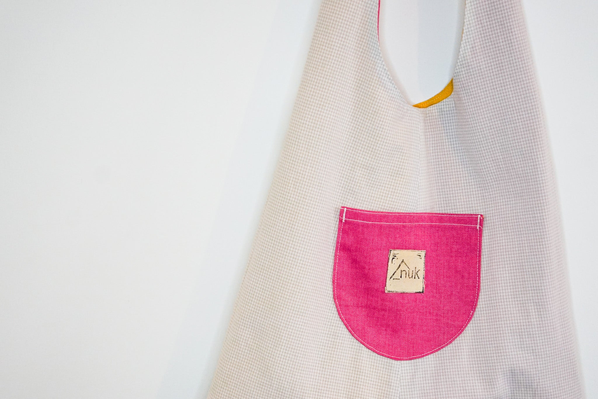Tote bag rose & jaune n°3 - rideau