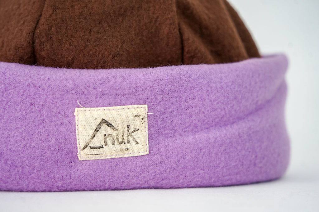 Bonnet lila & marron