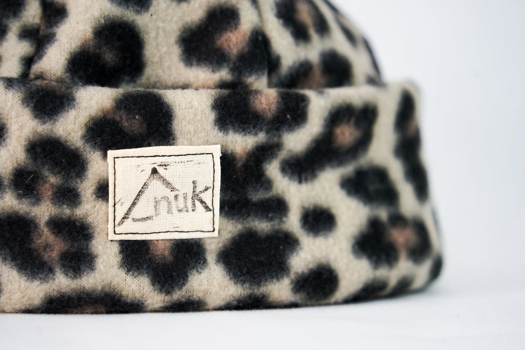 Bonnet léopard beige