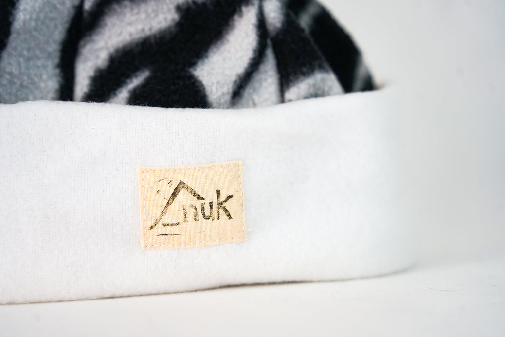 Bonnet blanc & zèbre