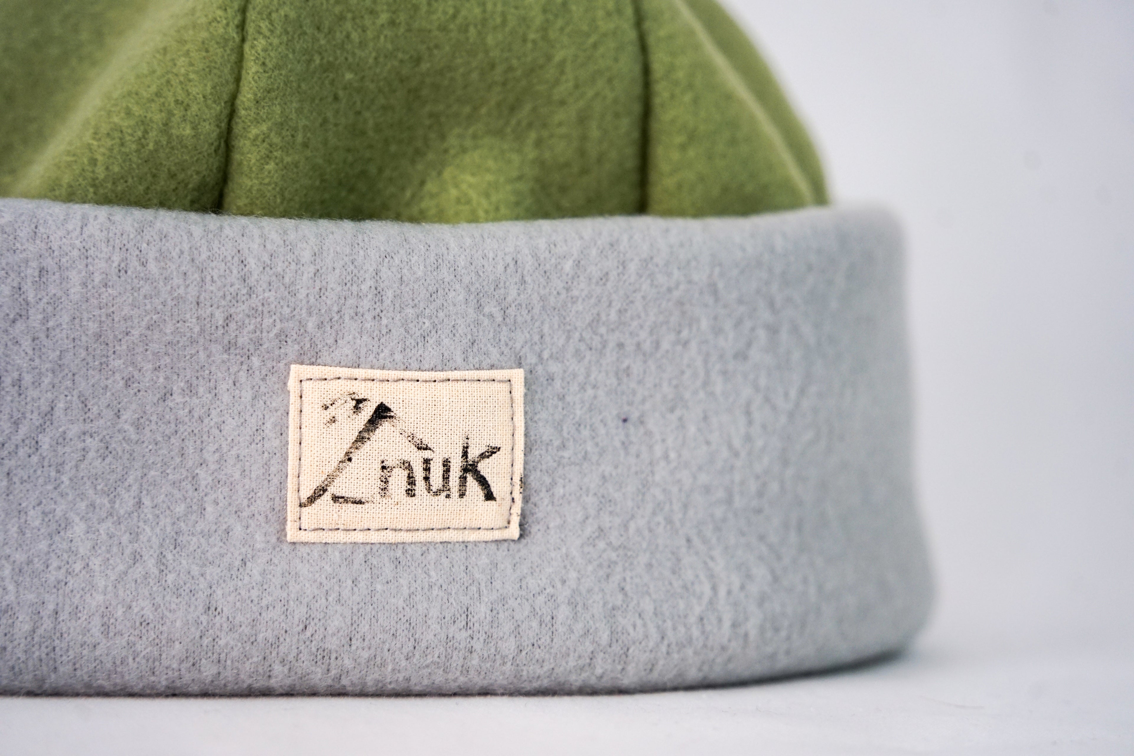 Bonnet gris & kaki