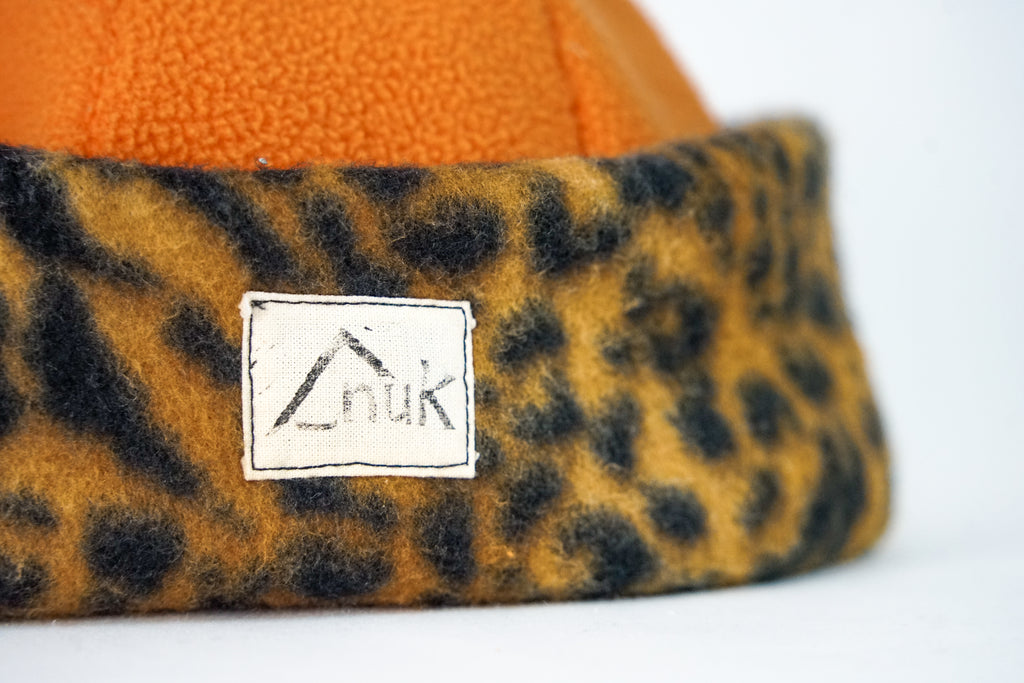 Bonnet léopard & orange