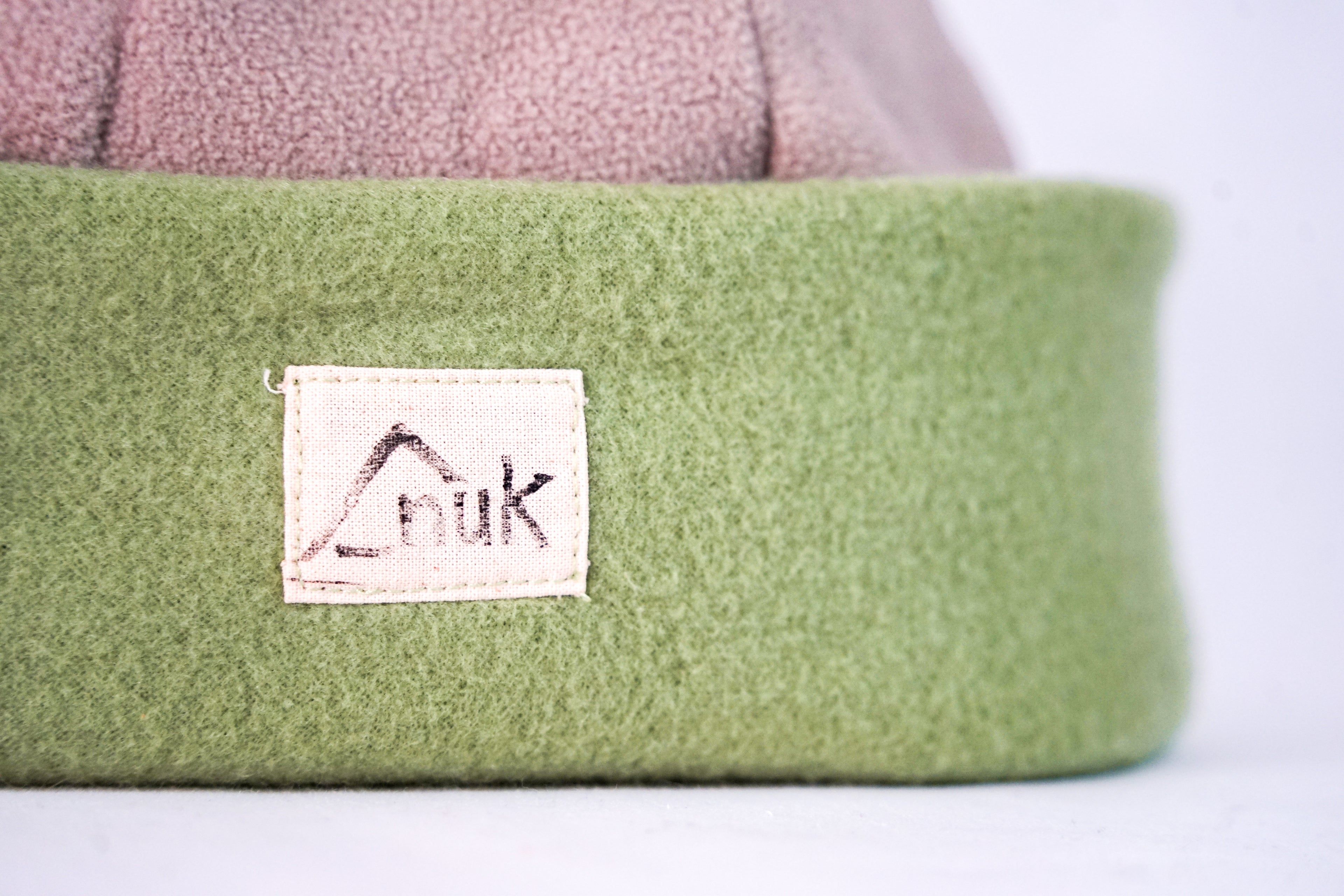 Bonnet kaki & beige