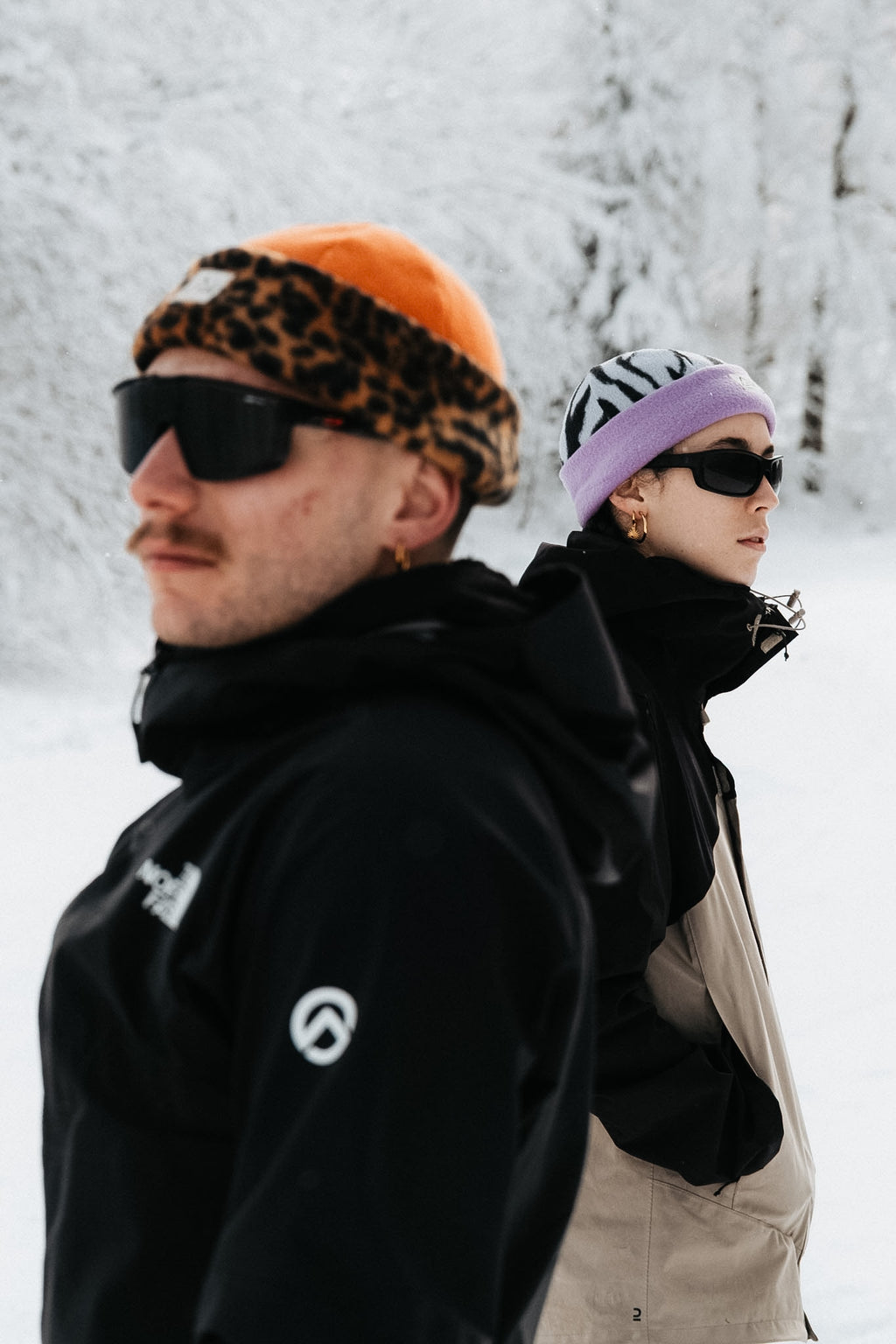 Bonnet lila & zèbre