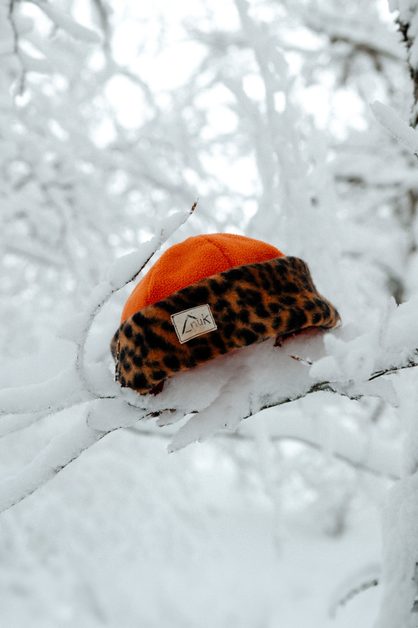 Bonnet léopard & orange