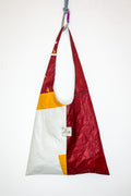 Tote bag bordeaux, orange & blanc - aile de kitesurf